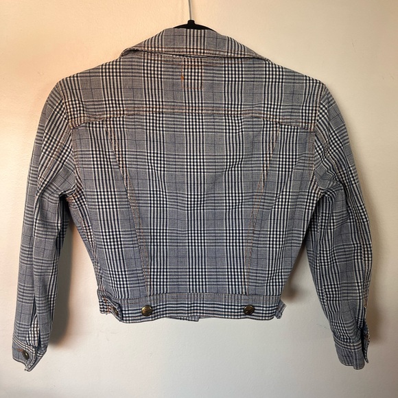 Moschino Jeans, 00’s crop denim plaid Jacket! - Picture 2 of 6